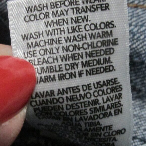 Carters Snap Up Jean Jacket Girls Size 6M Blue Denim Collared Coat Front Pockets - Picture 6 of 6